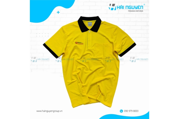 Mẫu đồng phục polo màu vàng