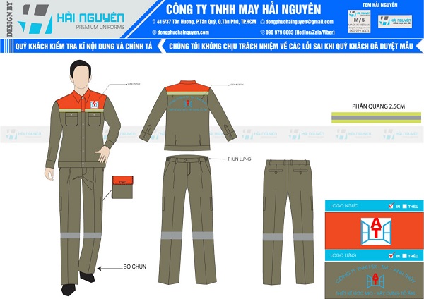 Tiêu chuẩn thiết kế đồng phục bảo hộ lao động