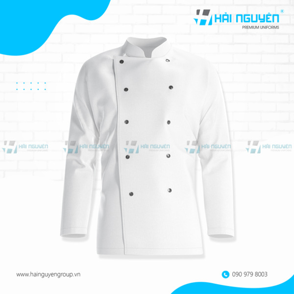 Áo đồng phục bếp được thiết kế để bảo vệ người mặc khỏi nhiệt độ cao