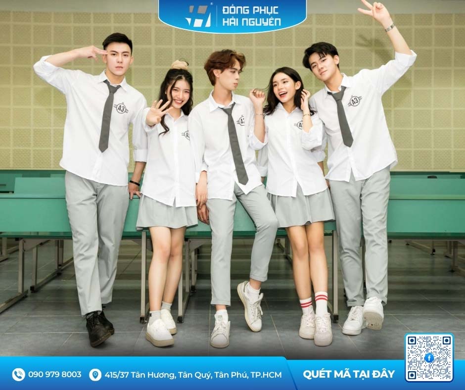Mẫu áo sơ mi học sinh cấp 3