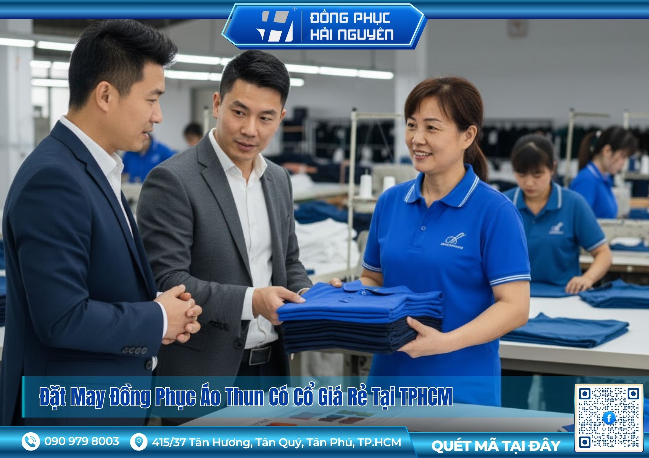 Đặt May Đồng Phục Áo Thun Có Cổ Giá Rẻ Tại TPHCM
