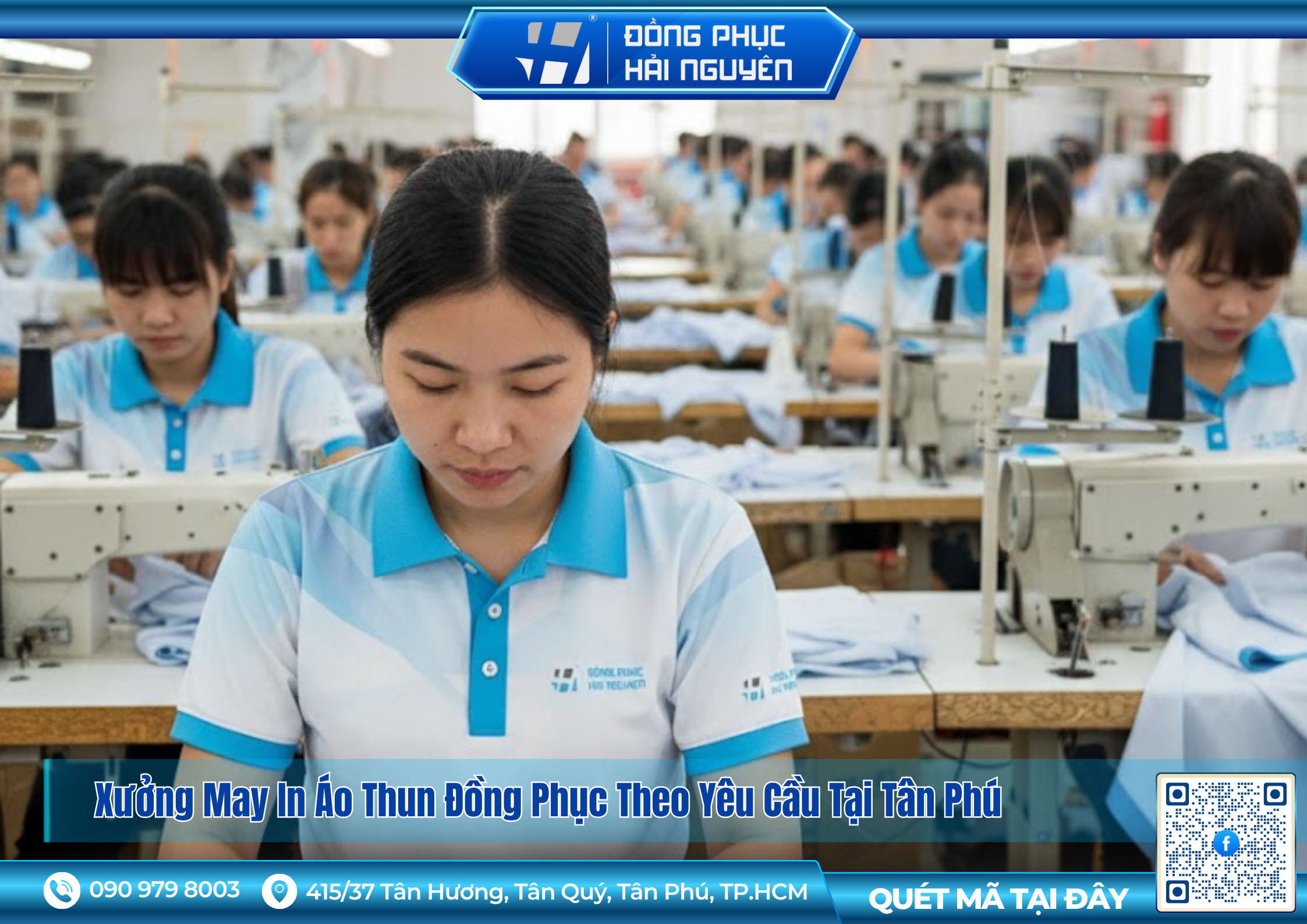 Xưởng May In Áo Thun Đồng Phục Theo Yêu Cầu Tại Tân Phú