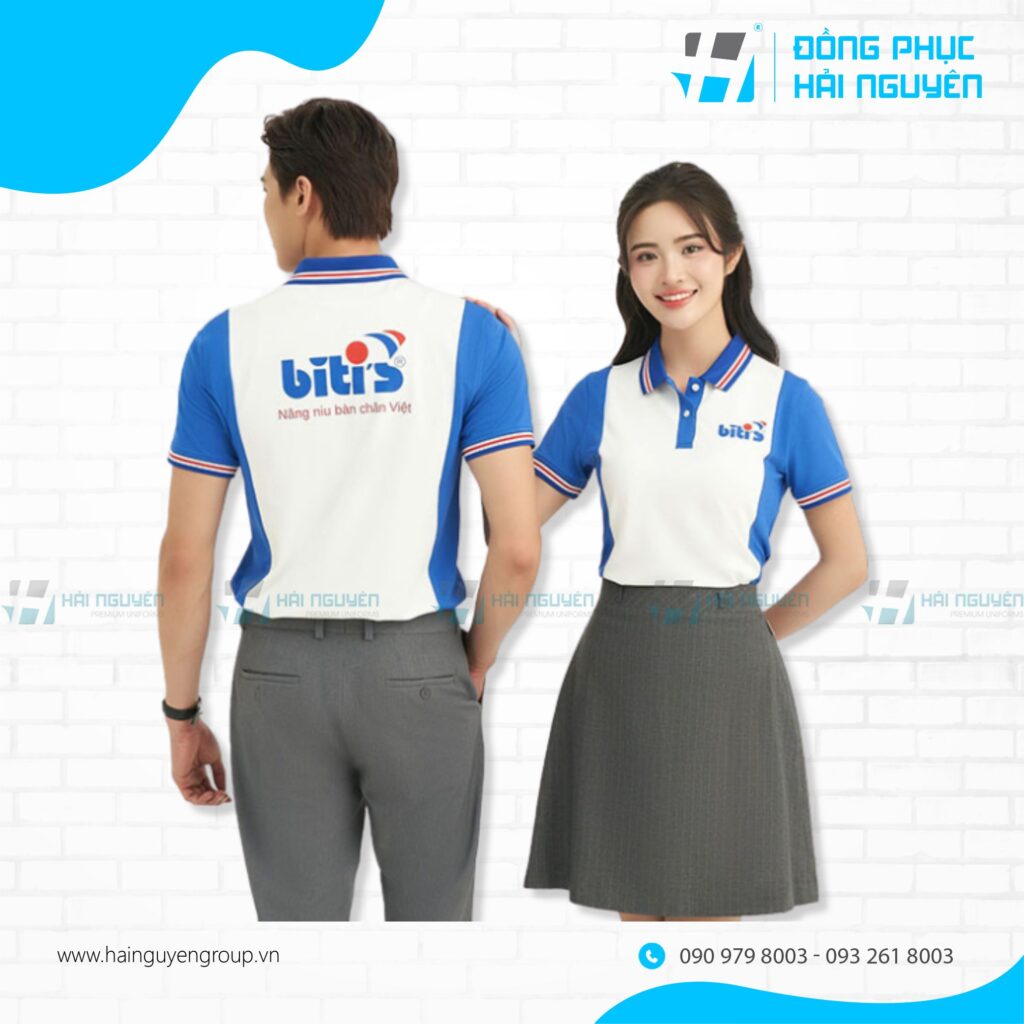 Áo thun polo phối màu