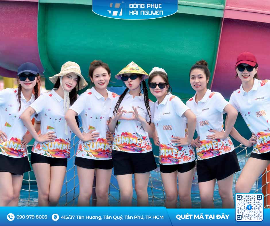 Áo thun team building cổ bẻ